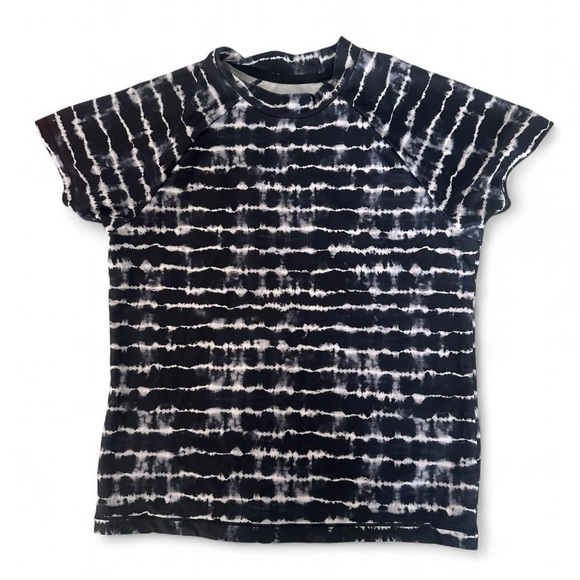 ATHLETA G!RL Girls Activewear T-Shirt size XL/14 Black Tie Dye - Picture 1 of 5